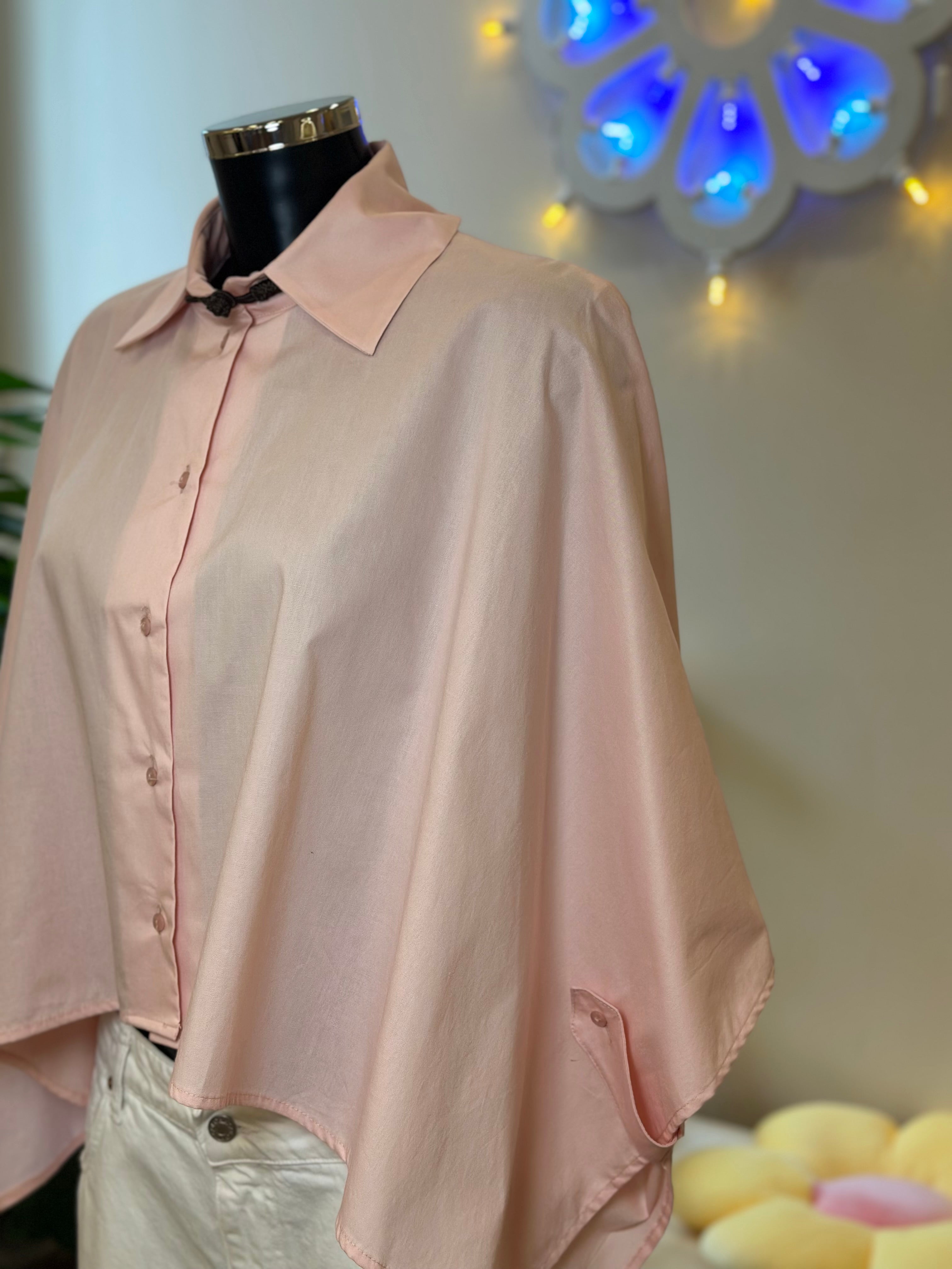 Hemdbluse Mantel Rosa Kontatto