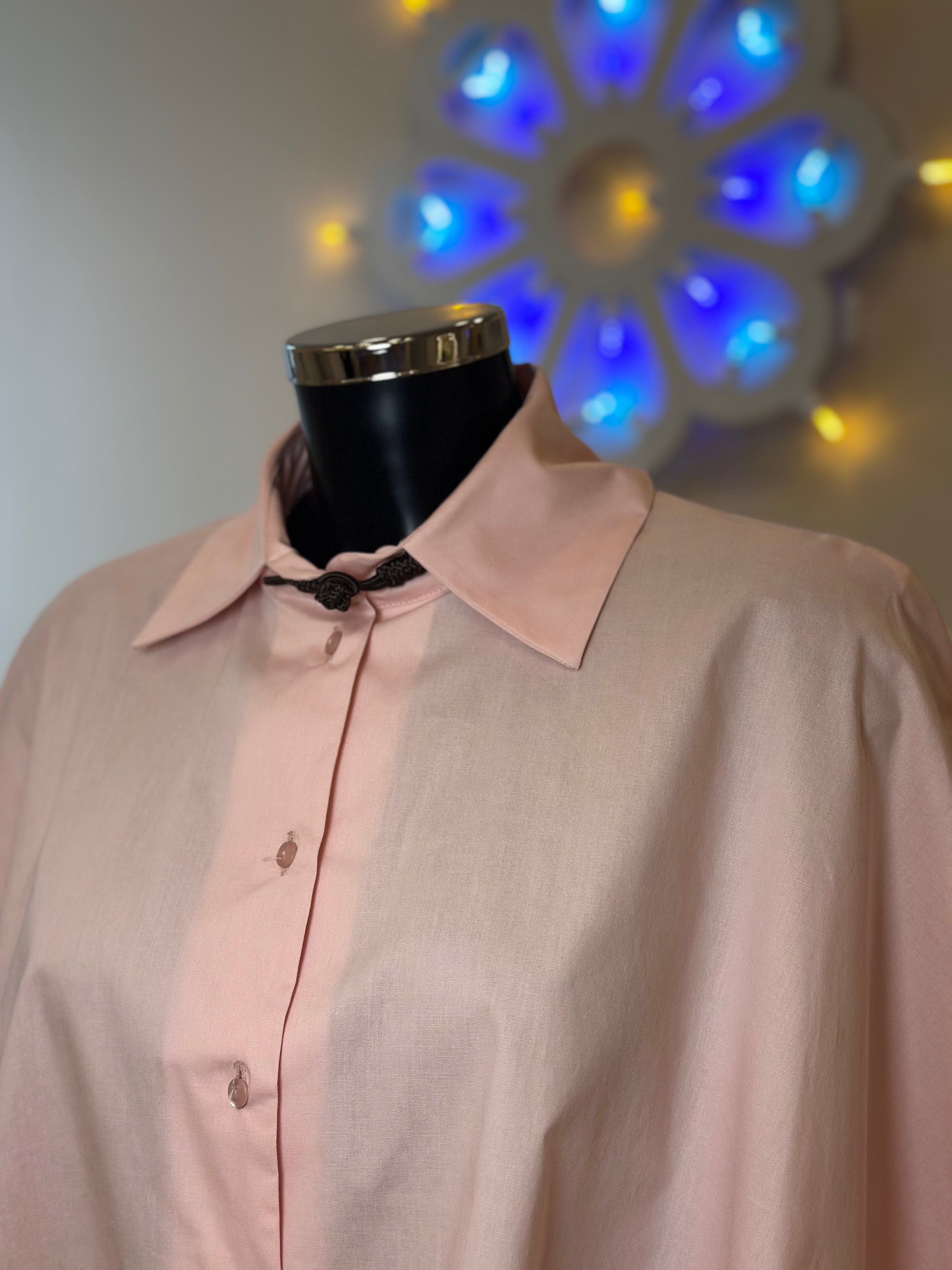 Hemdbluse Mantel Rosa Kontatto