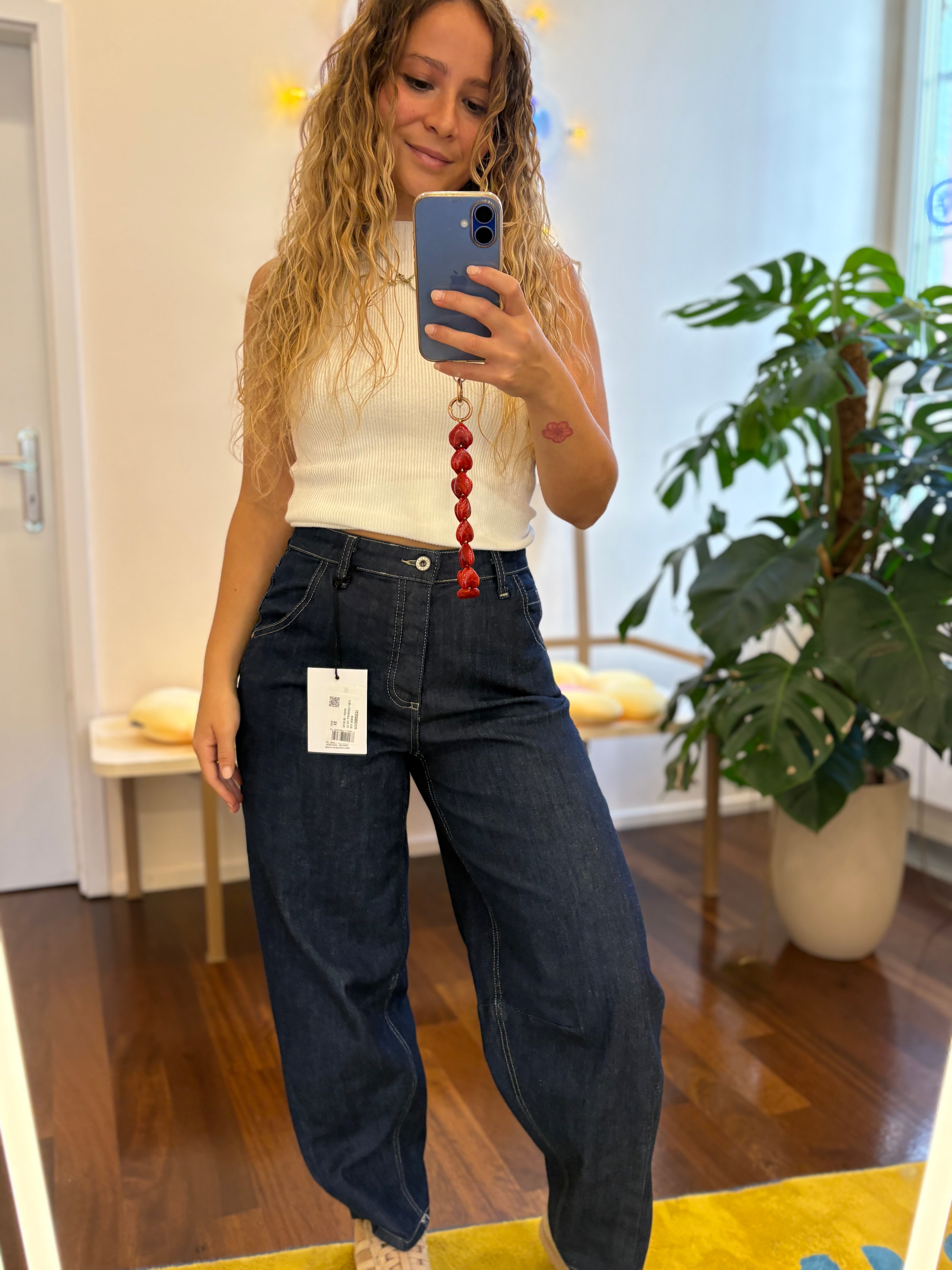 Dunkelblaue Baggy Jeans