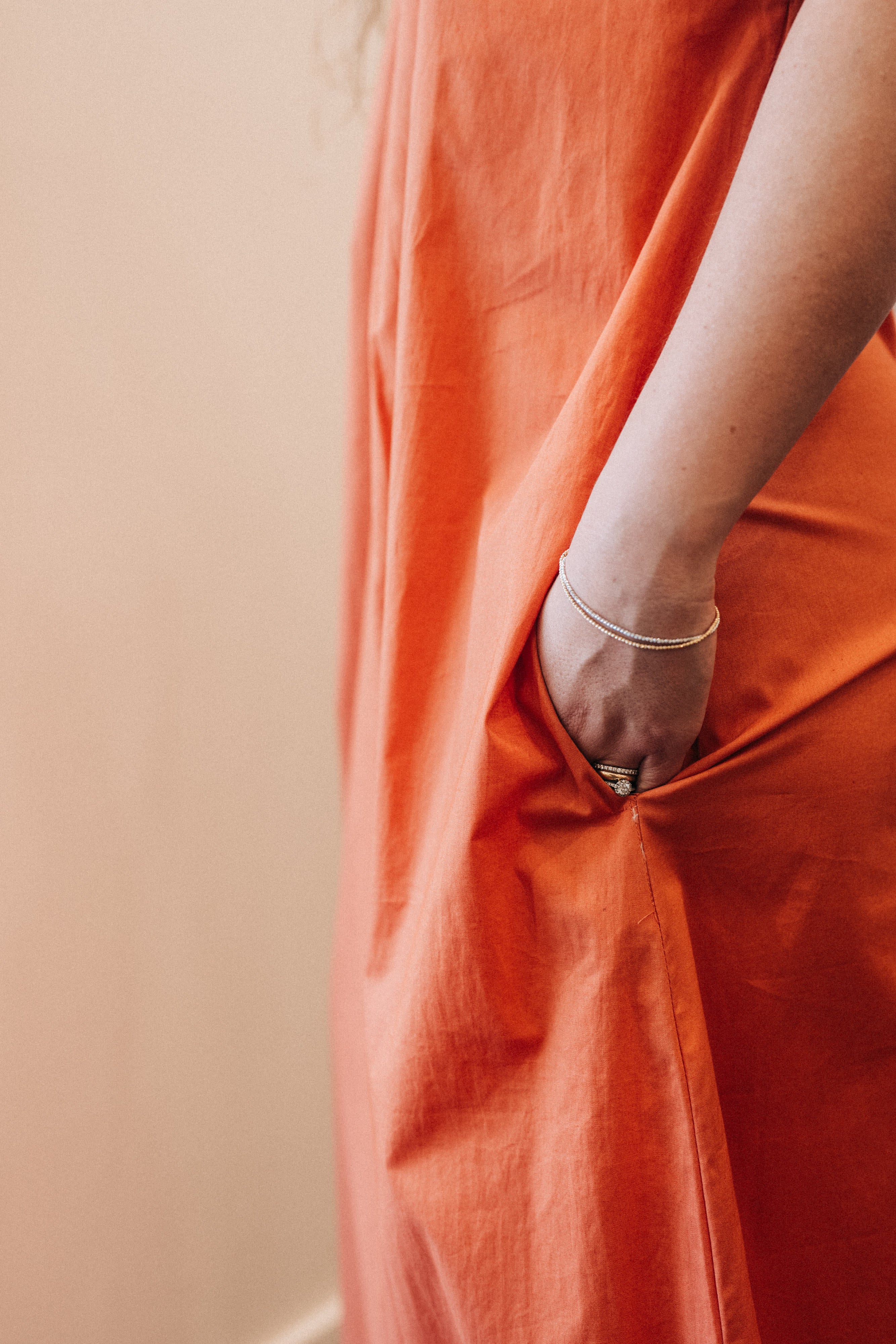 Langes Kleid Orange Jijil