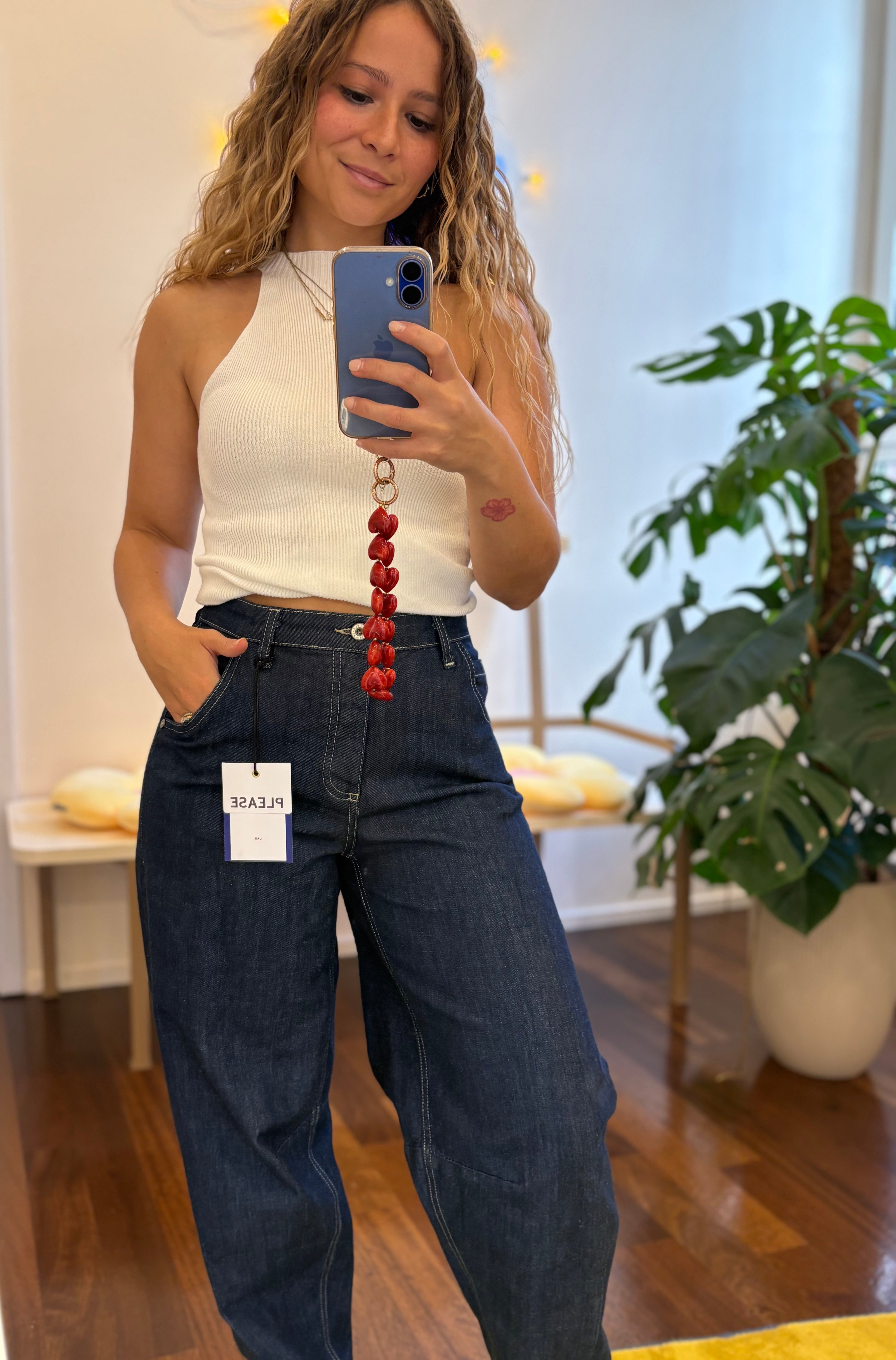 Dunkelblaue Baggy Jeans