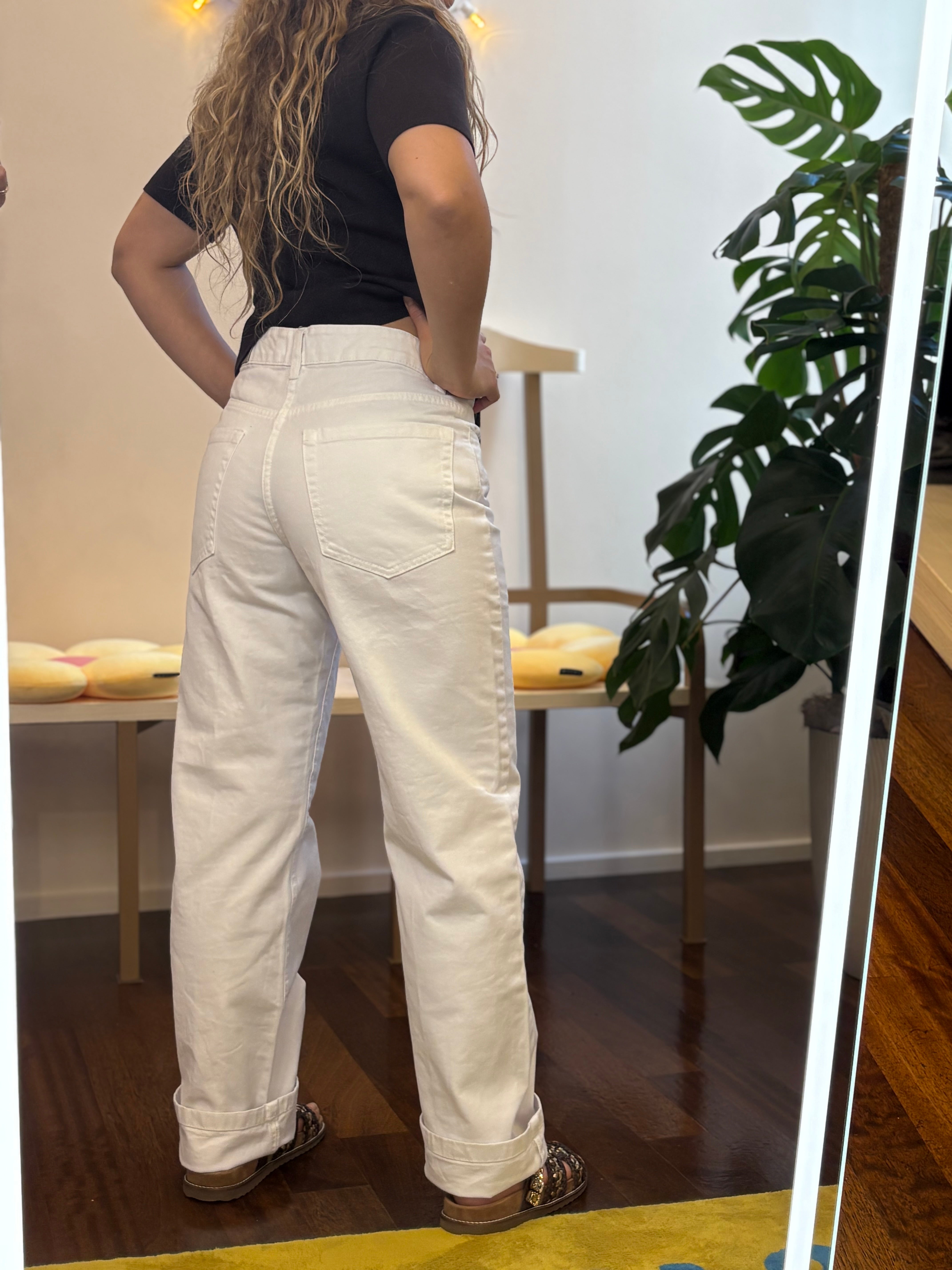 Jeans Jijil Weiß mit Logo-Anhänger
