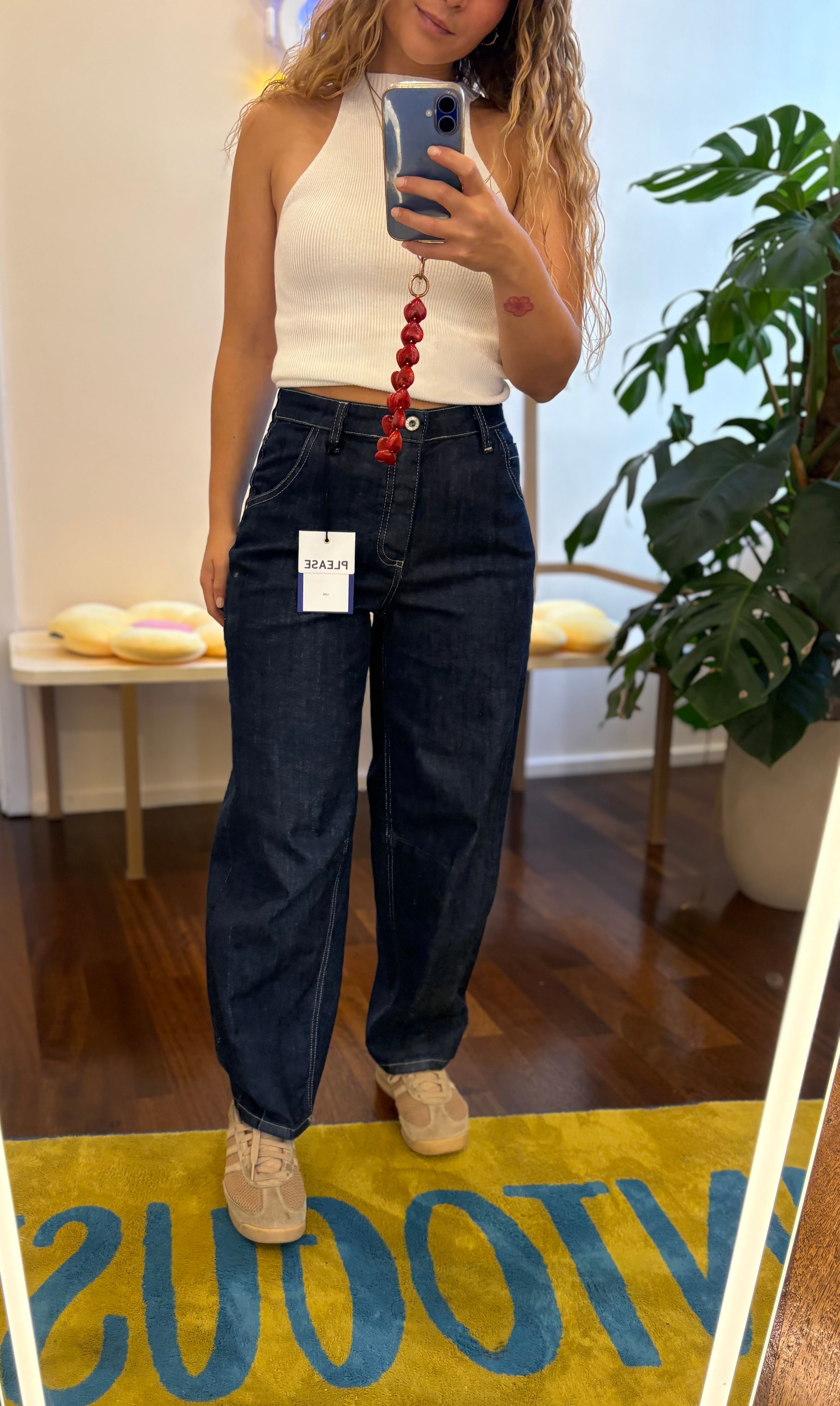 Dunkelblaue Baggy Jeans