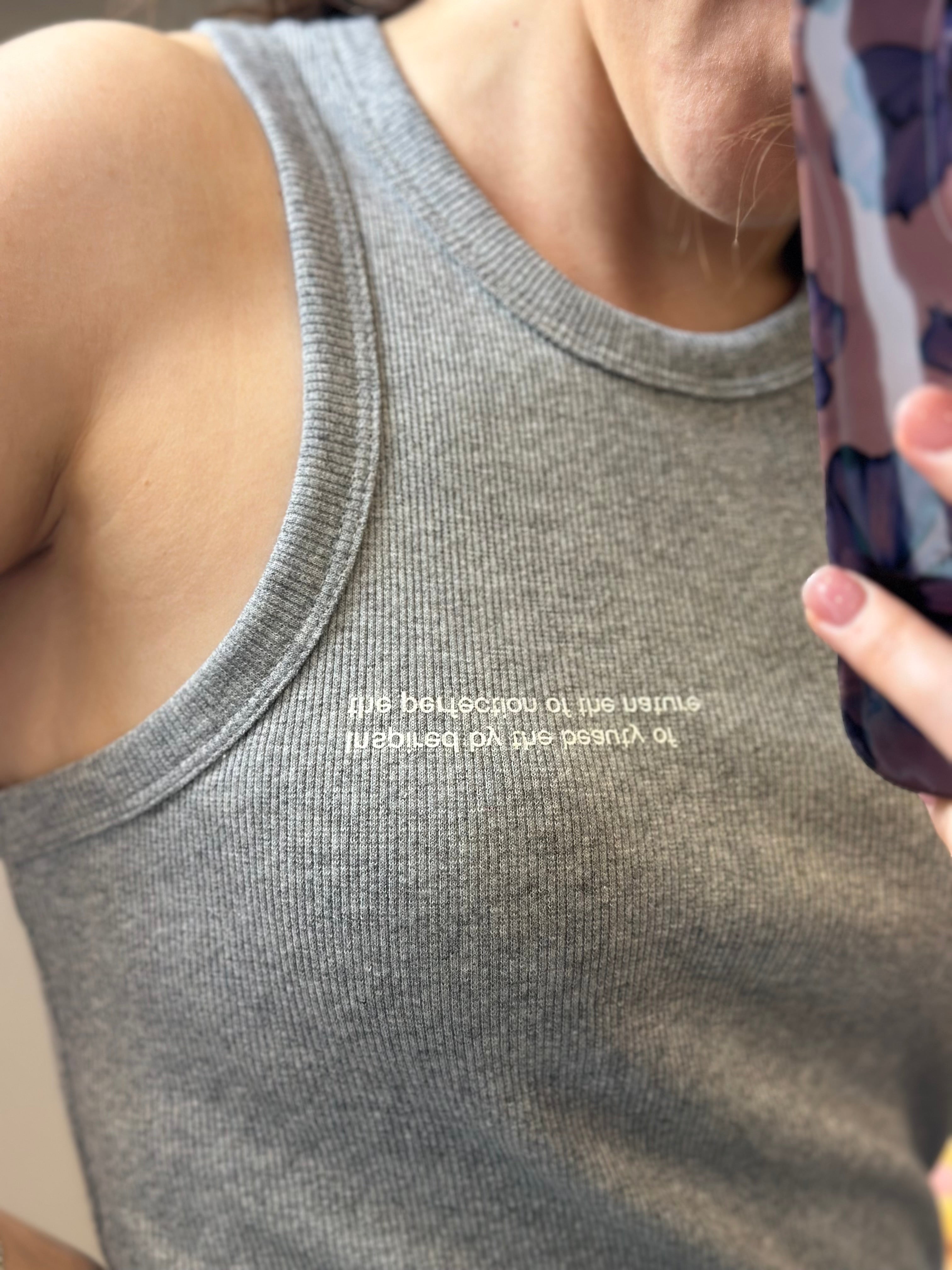 Ripp-Top Grau Kontatto