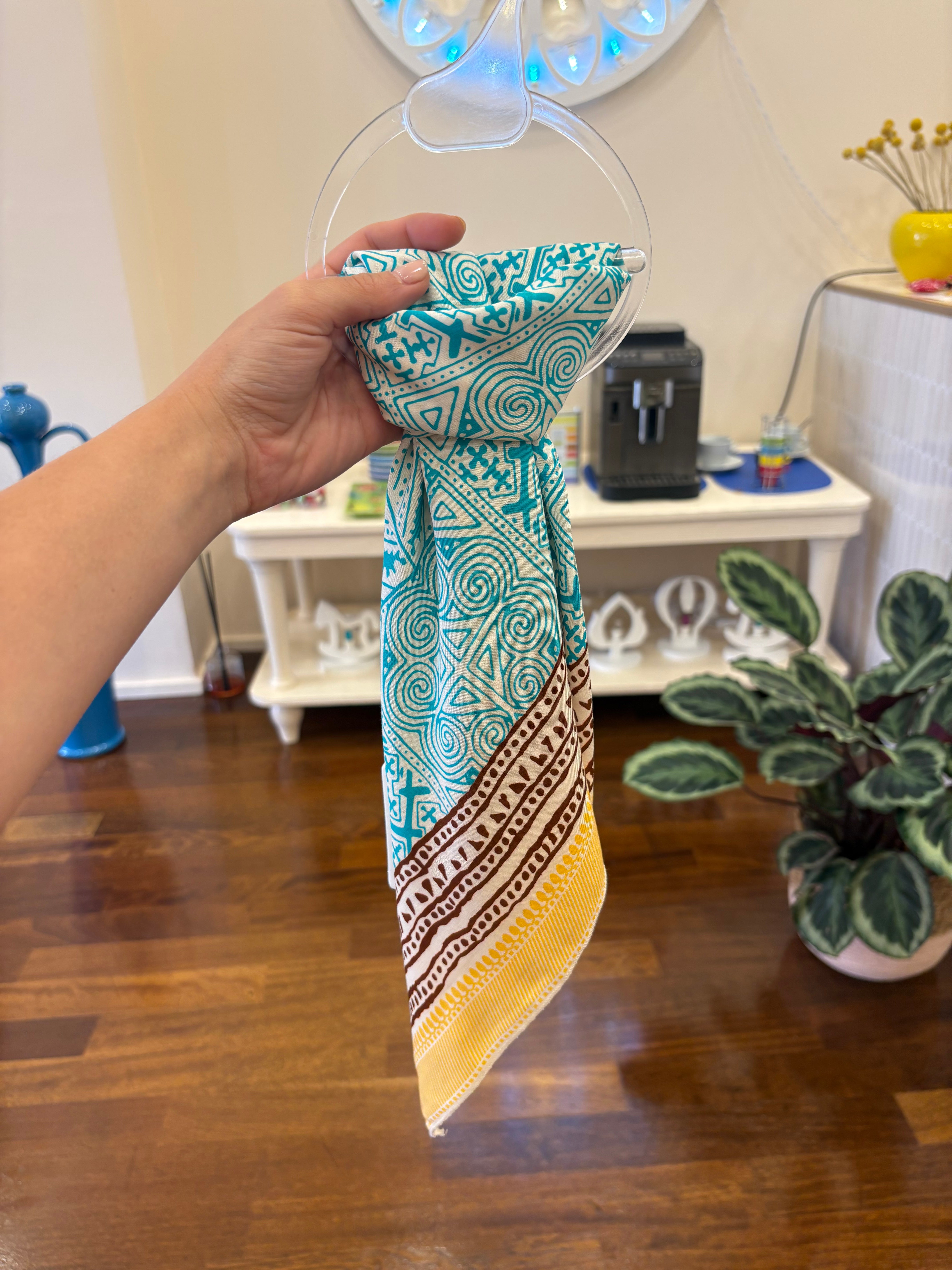 Türkises Bandana aus Viskose