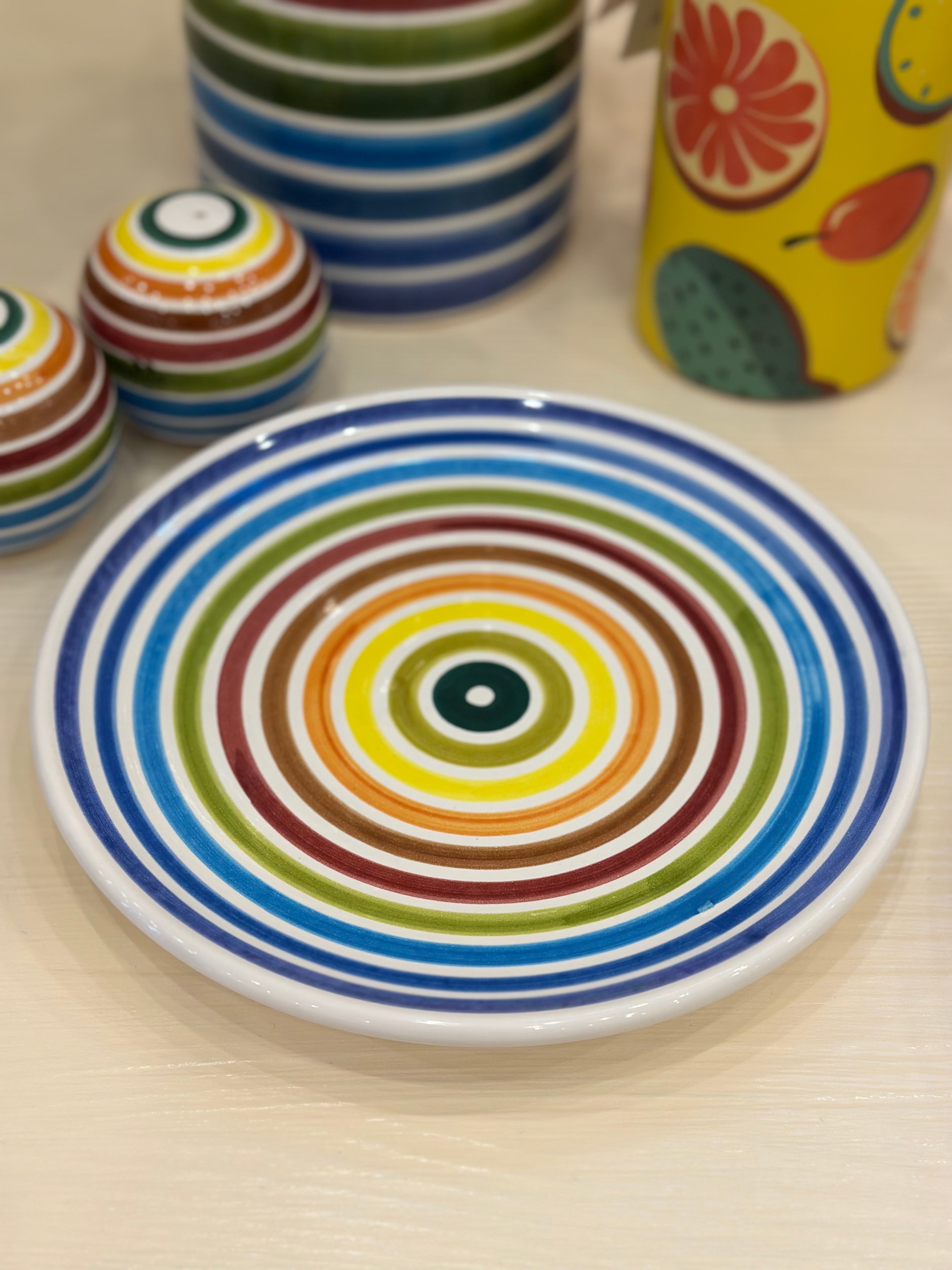 Keramikteller Regenbogen 25 cm
