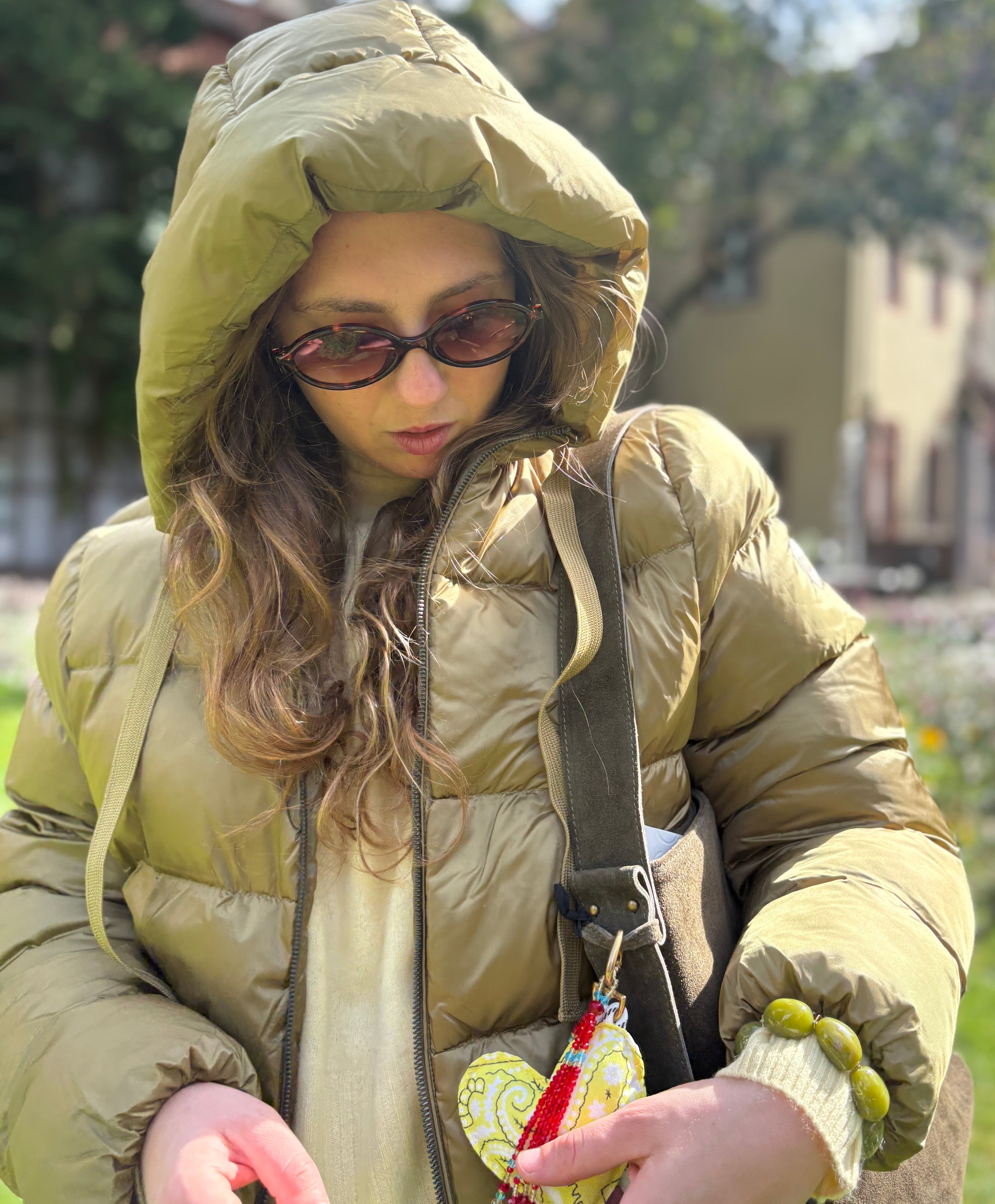 Lange Steppjacke Sion Grün mit Kapuze – NO.1 COMO