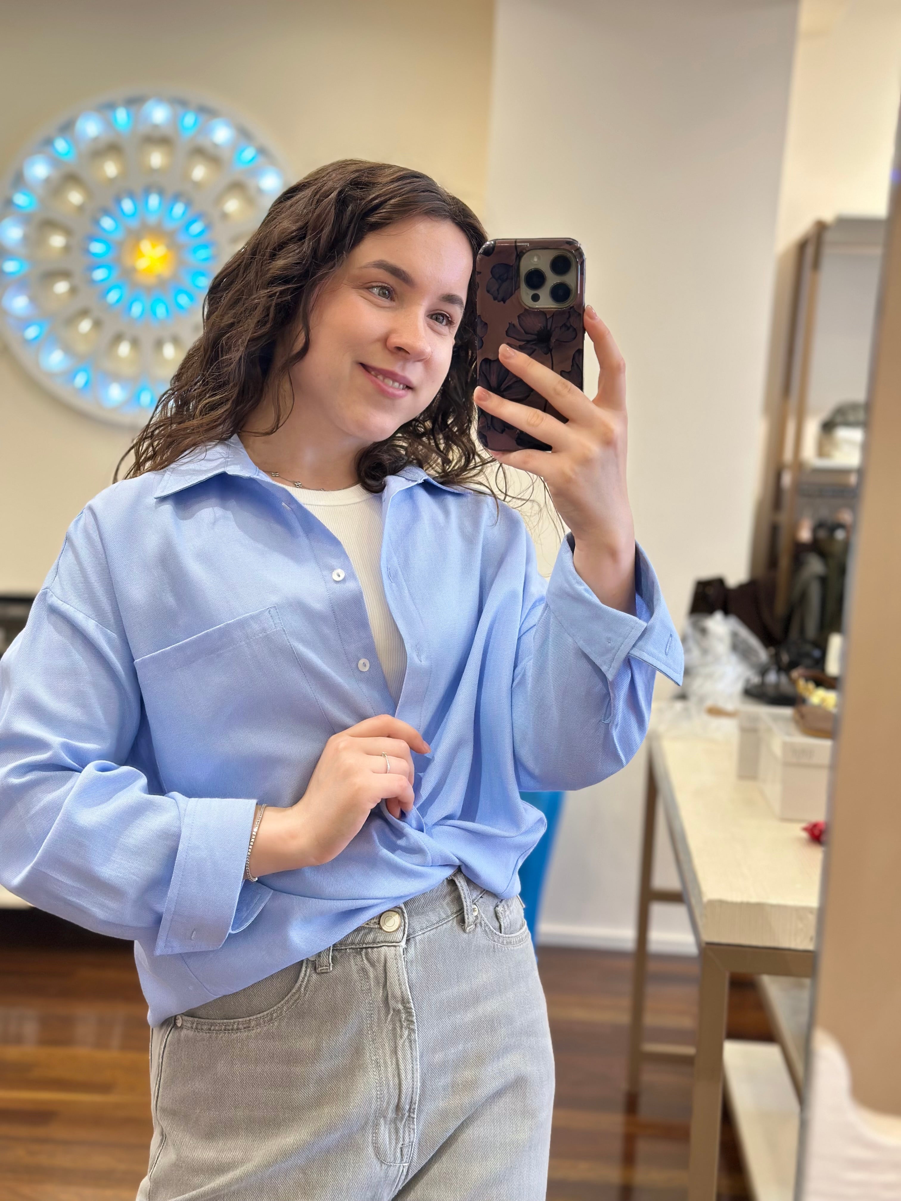 Bluse Hellblau Dixie