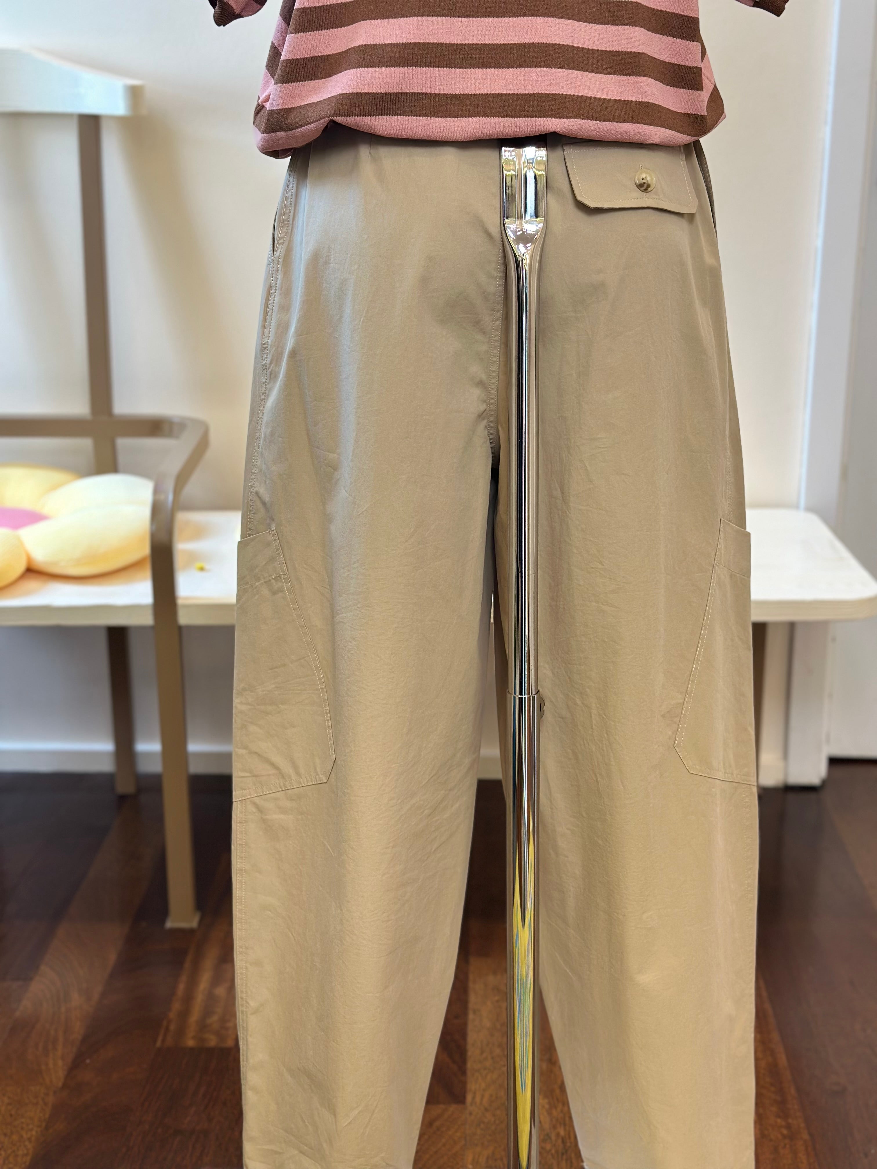 Hose Khaki mit Kordelzug Vicolo