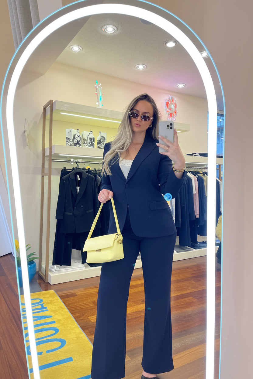 Hosenanzug Dunkelblau Blazer und Hose Kontatto