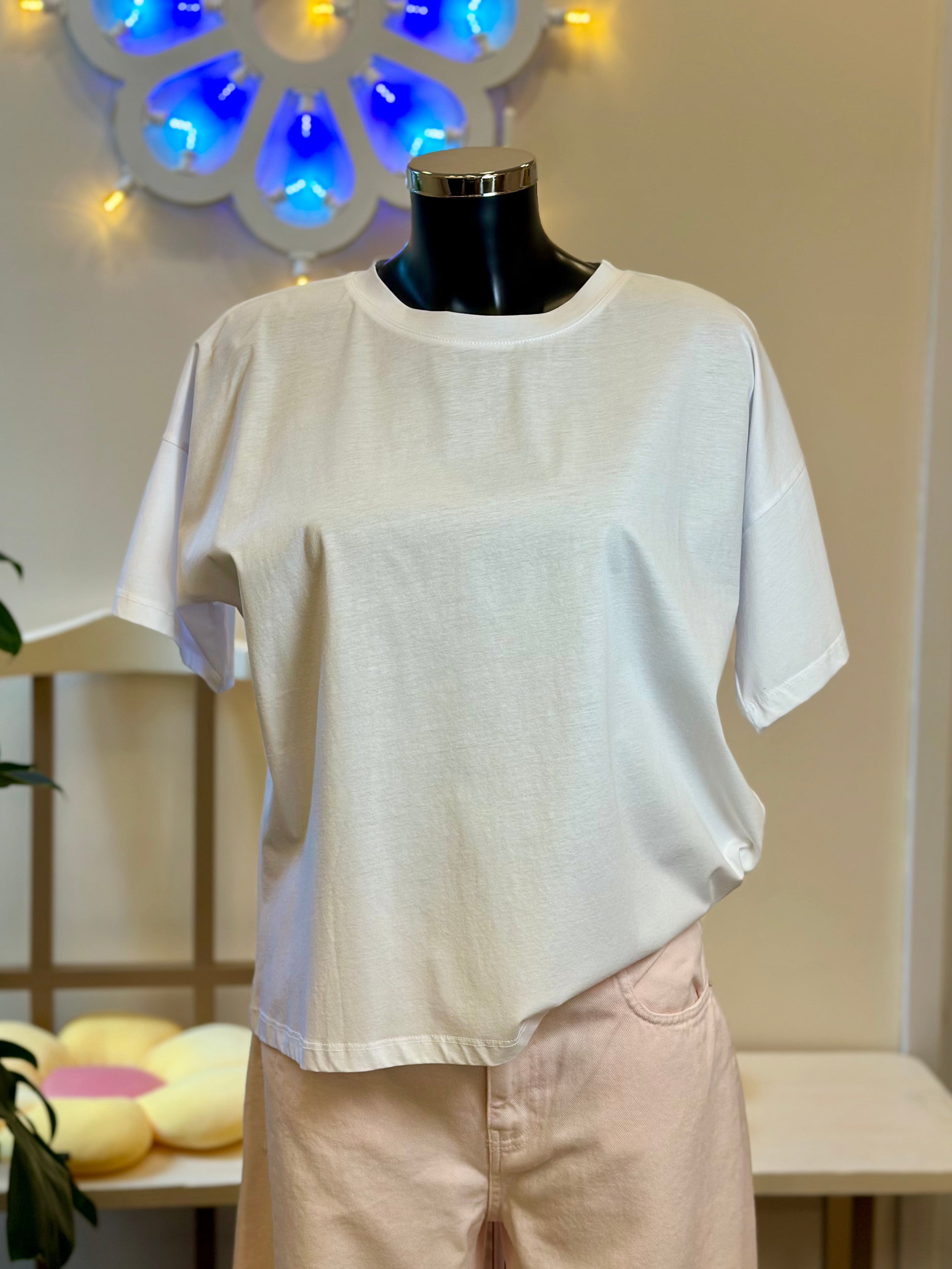 Baumwoll T-Shirt Weiß Vicolo