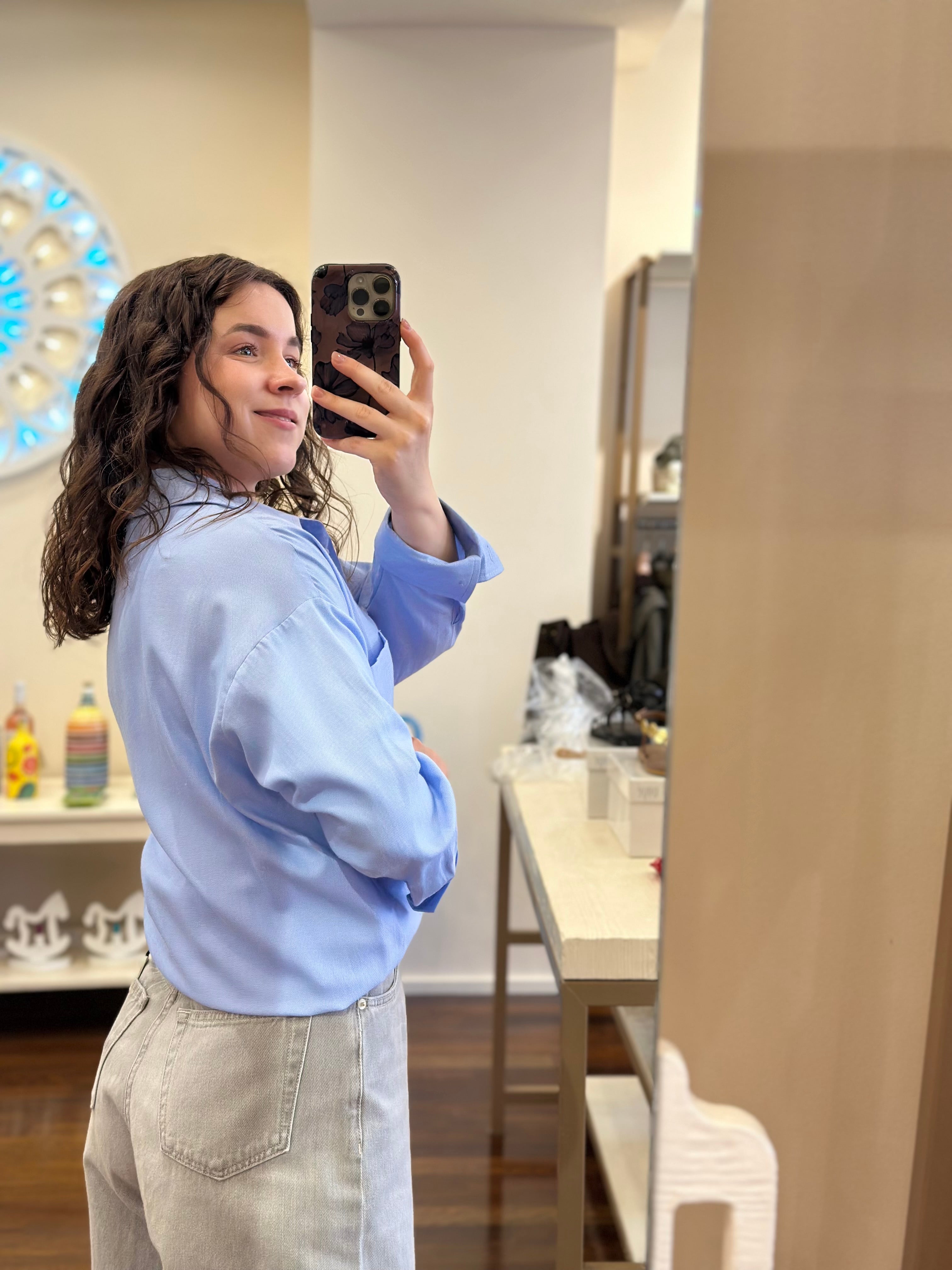 Bluse Hellblau Dixie