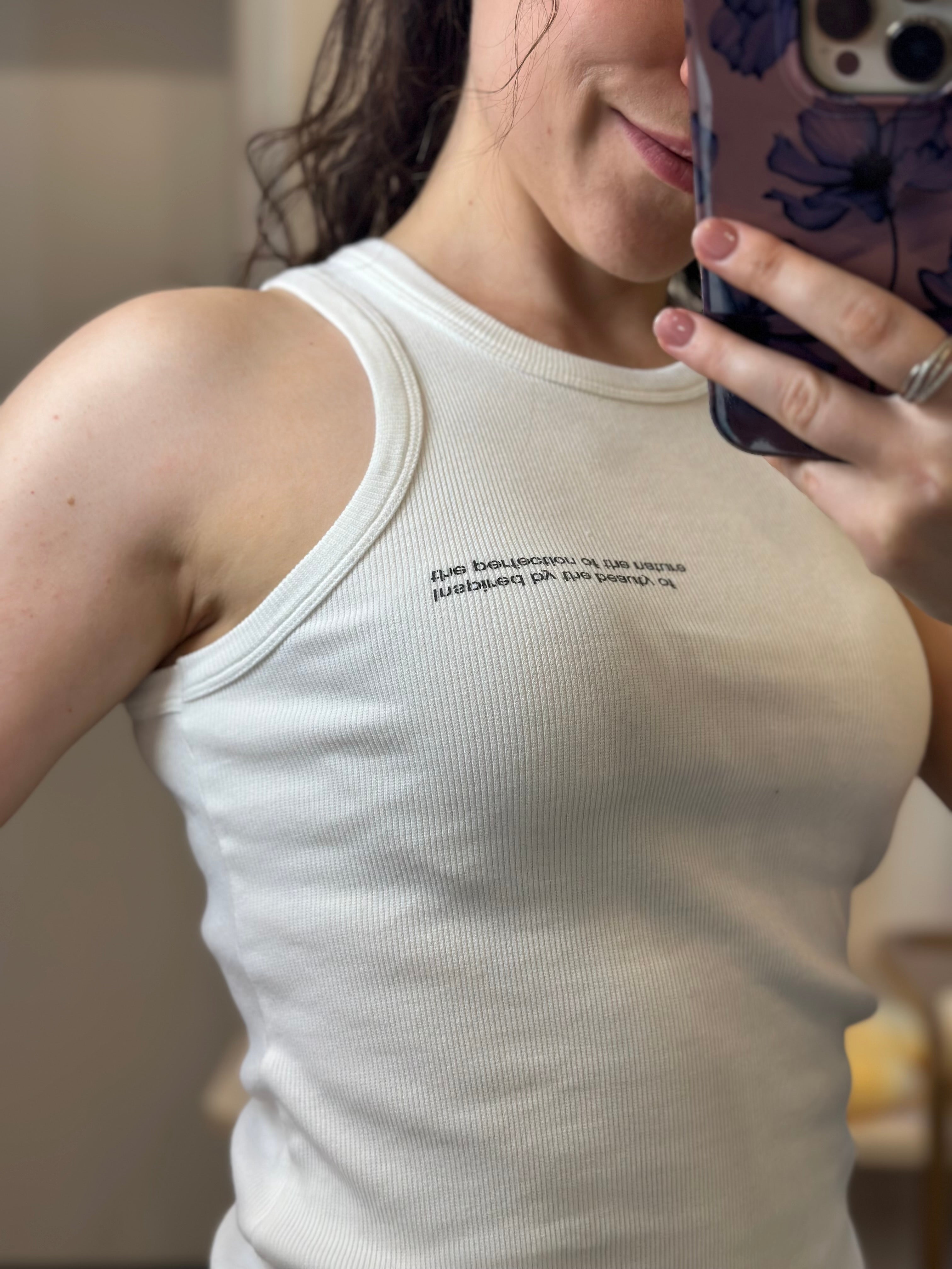 Ripp-Top Weiß Kontatto