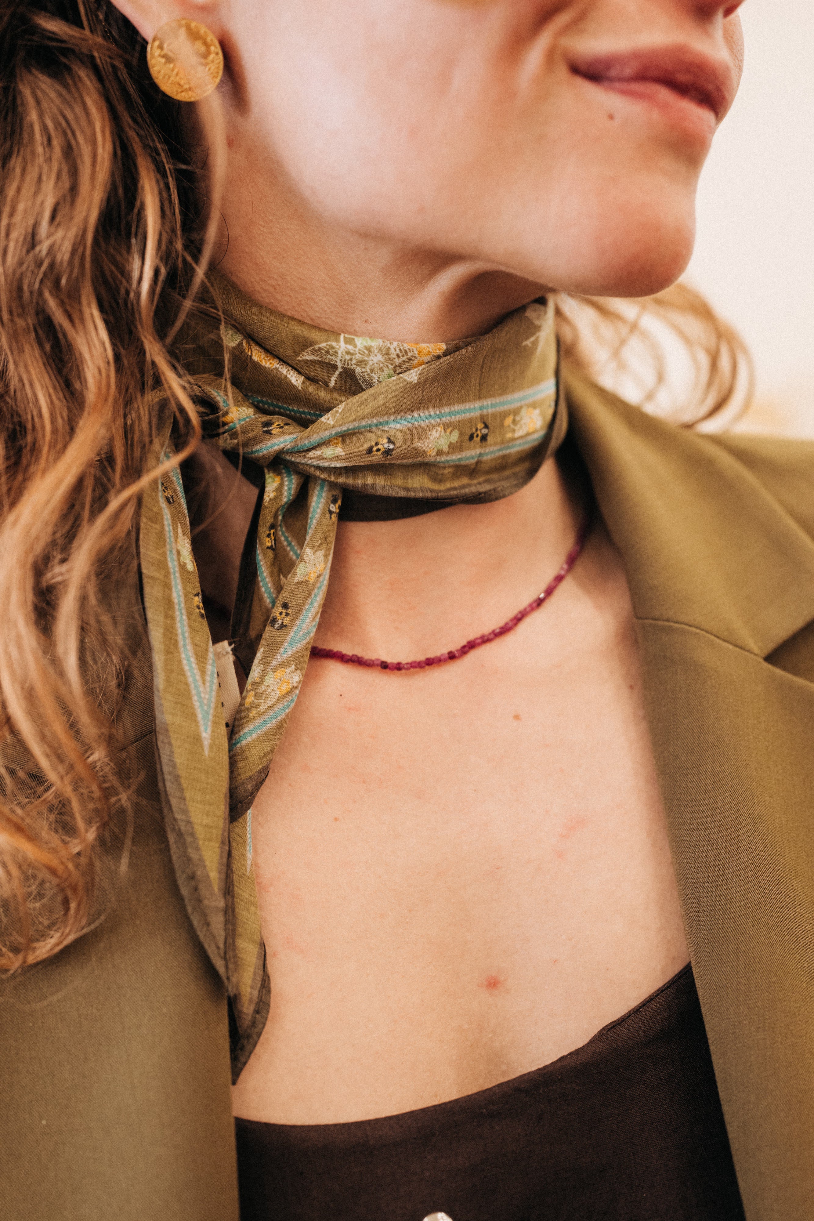 Nali Foulard – Cotton Silk Dunkelgrün