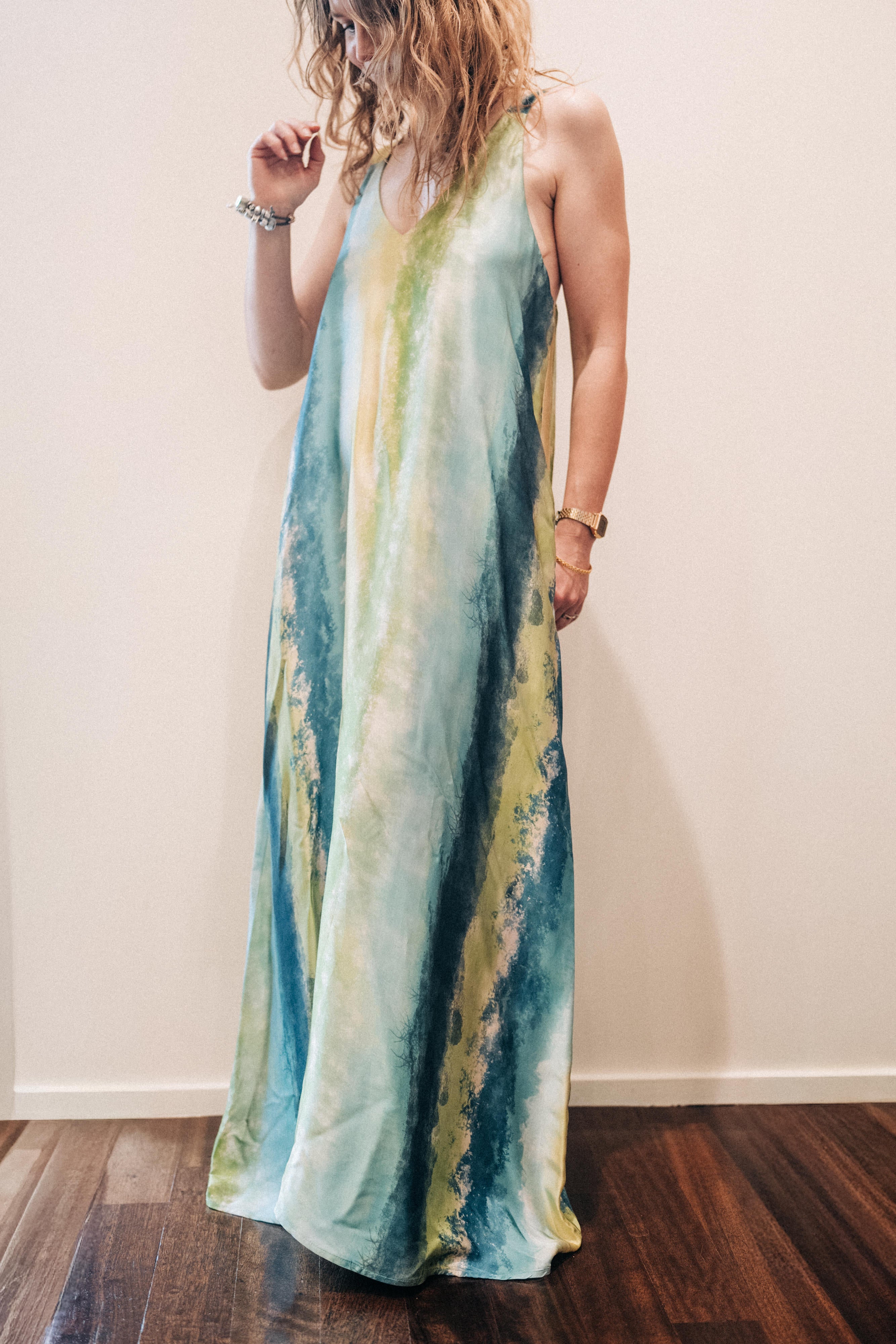 Kleid Verlauf Grün Jijil