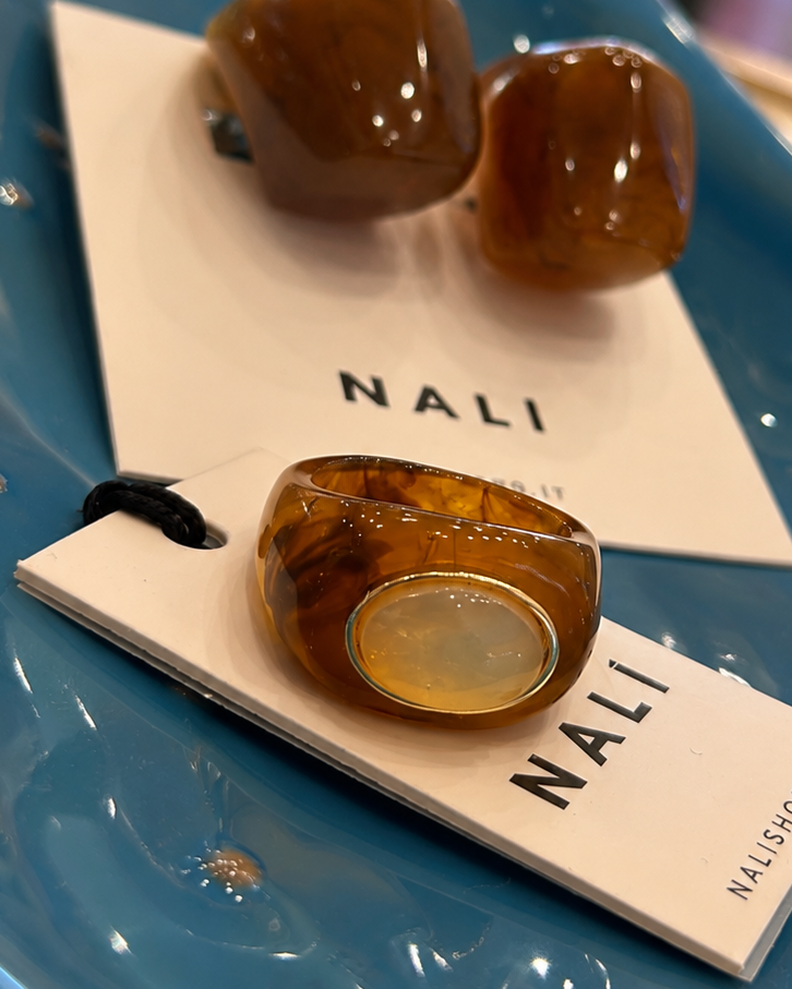 Ring aus Harz Braun Nali