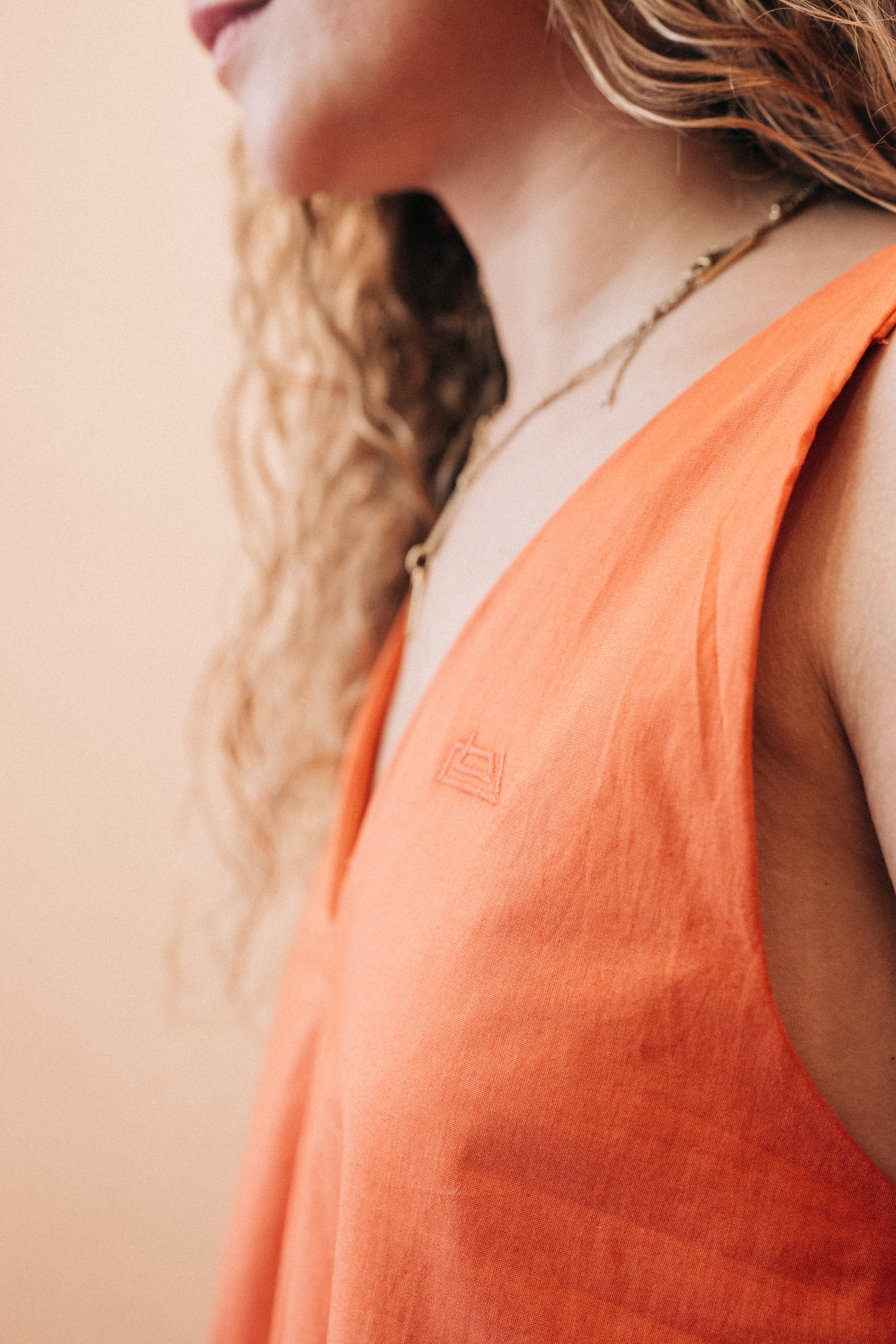 Langes Kleid Orange Jijil